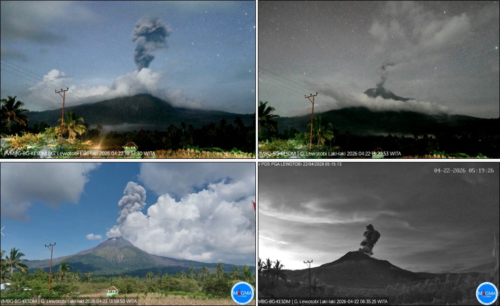 Gunung Lewotobi Laki-Laki "Menggeliat", Frekuensi Erupsi Meningkat Tajam dalam 24 Jam