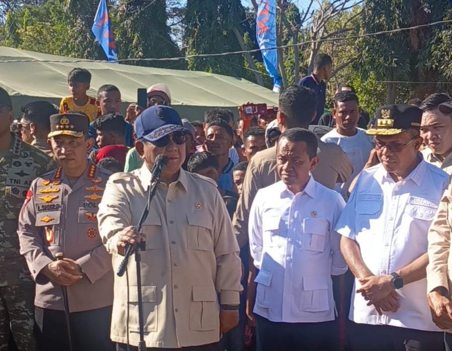 Presiden Prabowo Tiba di Nagekeo, Tinjau Penanganan Gempa Flores